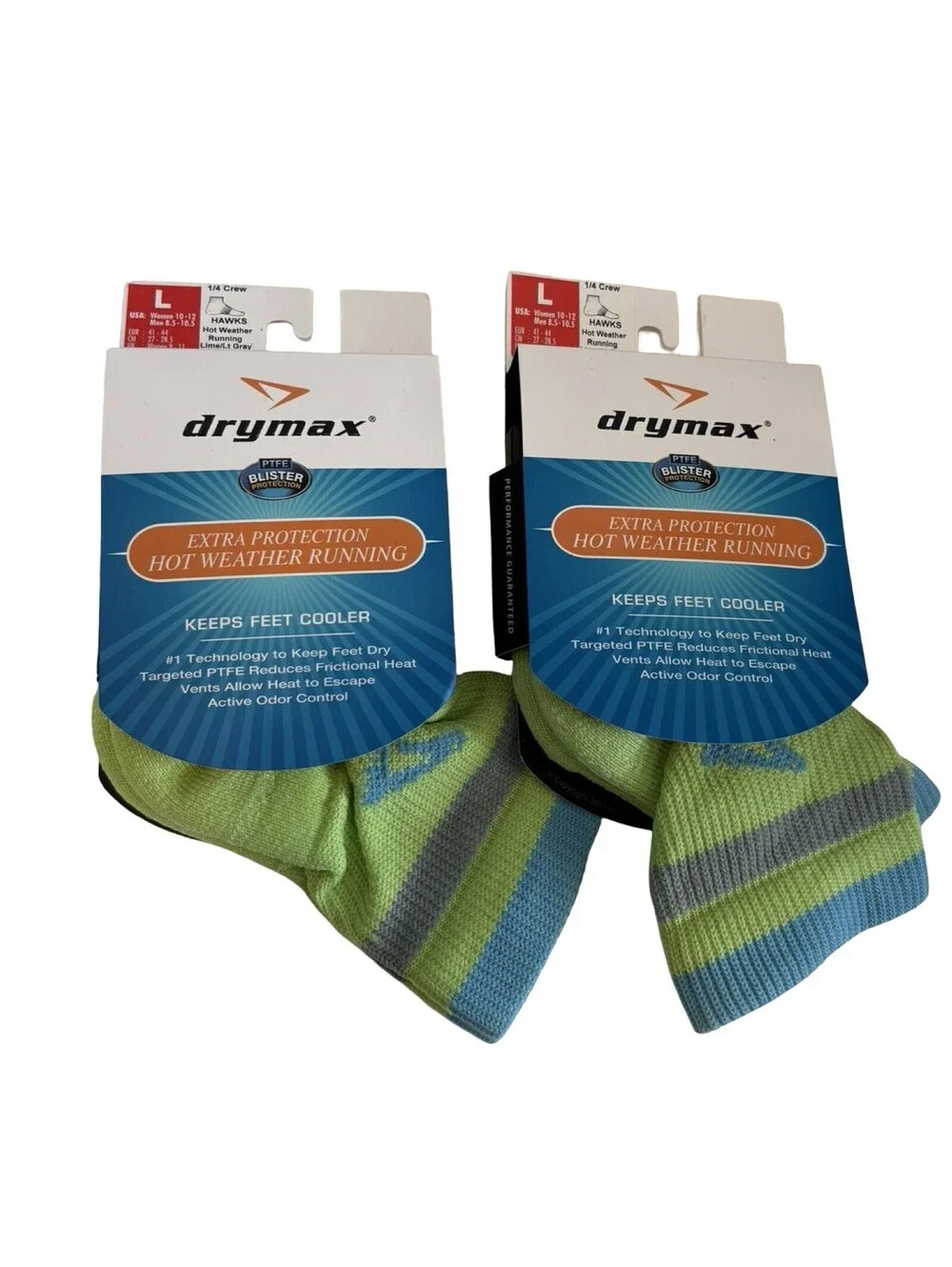 Drymax Extra Protection Hot Weather Running - Quarter Crew Women’s Large x2